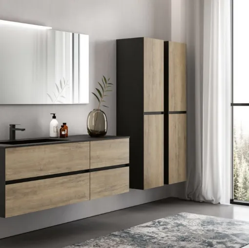 Mobile Bagno sospeso in laminato rovereextreme 01 di GB Group