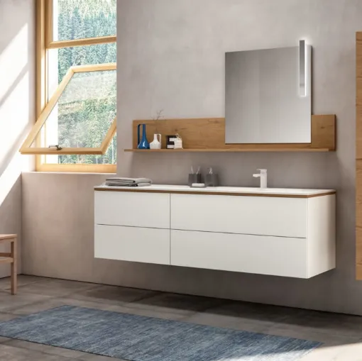 Mobile Bagno sospeso in laccato opaco Smart 05 di GB Group