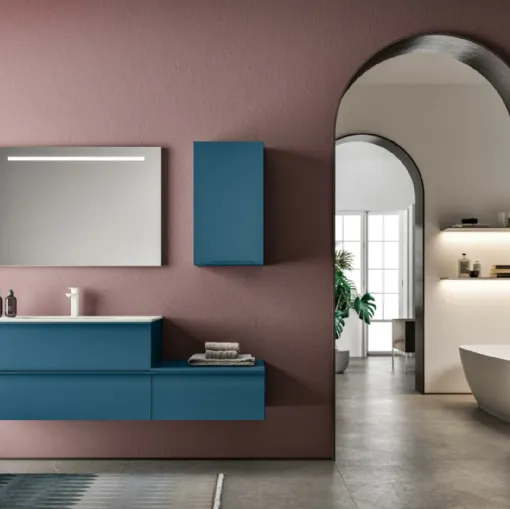 Mobile da Bagno sospeso in laccato opaco Timeless 04 di GB Group