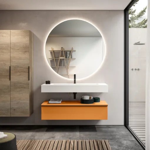 Mobile da Bagno sospeso in laccato opaco Timeless 08 di GB Group