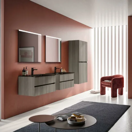 Mobile da Bagno sospeso in essenza rovere wild 07 di GB Group