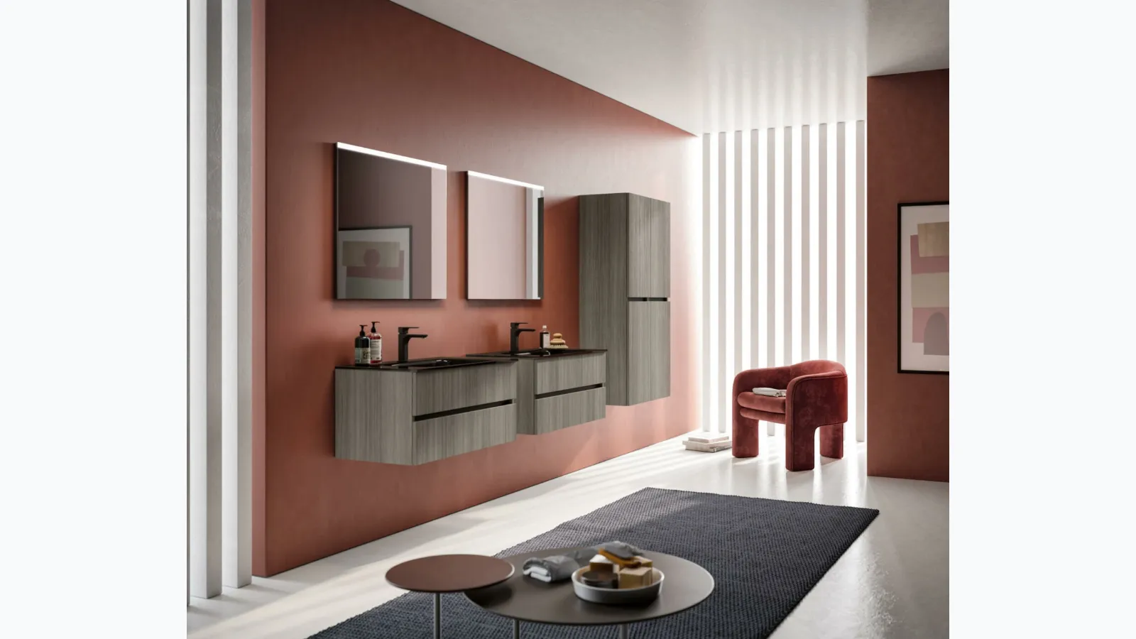 Mobile da Bagno sospeso in essenza rovere wild 07 di GB Group